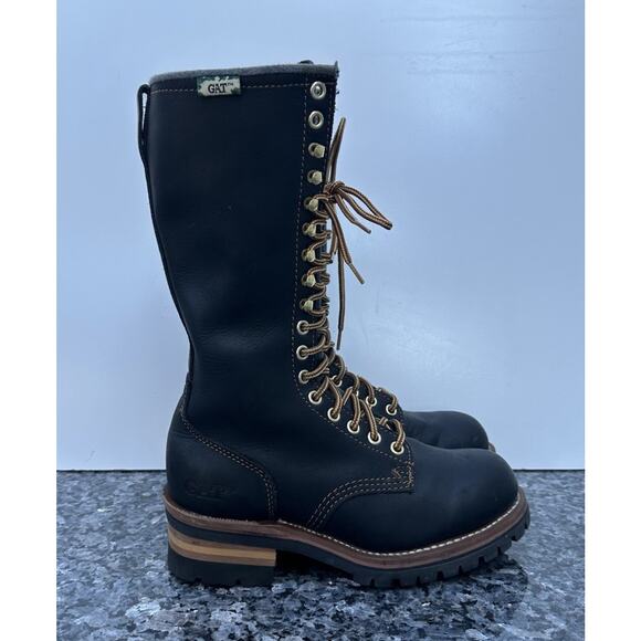 Gat Tank Tall Lace Up Lug Logger Boots Men\'s Size 4.5 main image 4